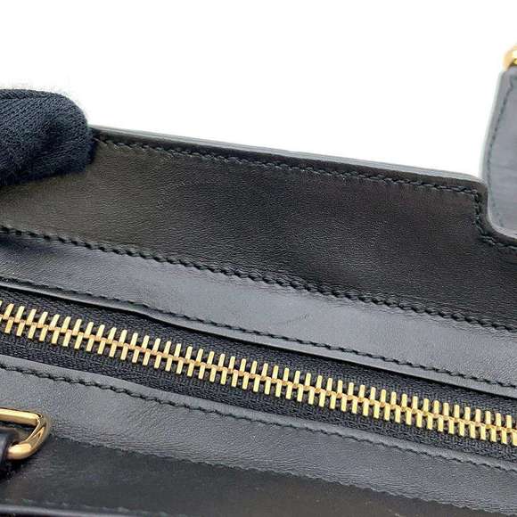 Saint Laurent Paris Handbag Y Line Cabas YSL 2way Shoulder Bag Black - Picture 6 of 9